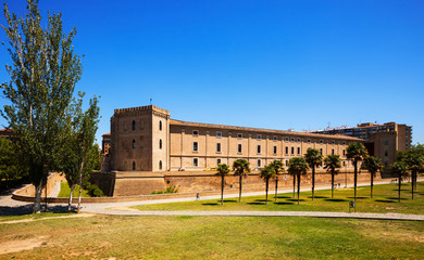 Fototapeta na wymiar Aljaferia Palace at Zaragoza in summer