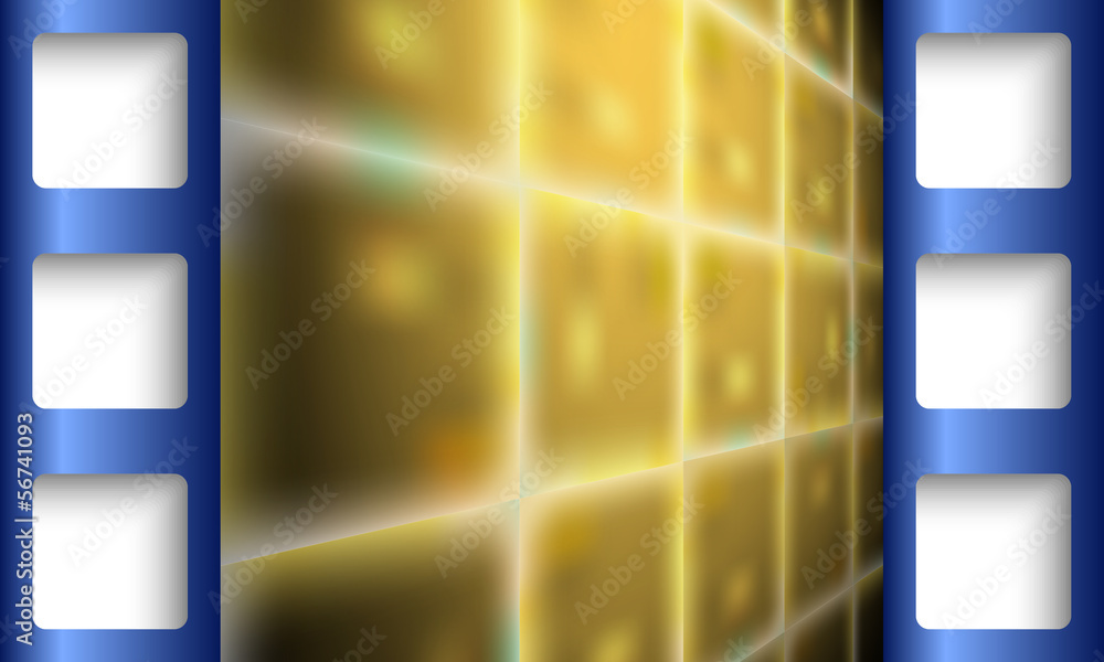 Poster vector abstract background with six blue text box