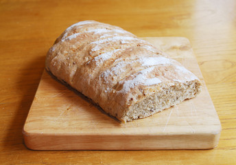 Sourdough on Wooden Chopping Board