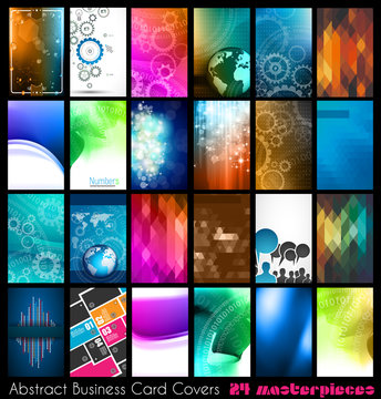 24 Abstract quality background for business cards
