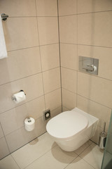 Fototapeta na wymiar Modern toilet in the bathroom
