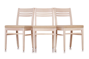 Set of chairs isolated on white