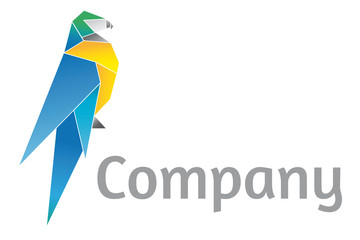 Origami Parrot Logo Template