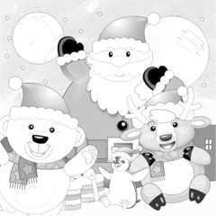 The coloring christmas page