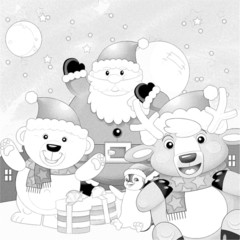 The coloring christmas page