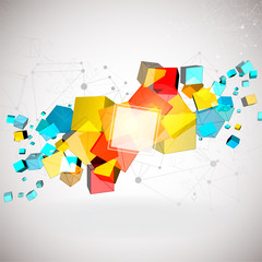 Colorful Cubes Background