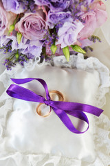 bouquet of purple flowers