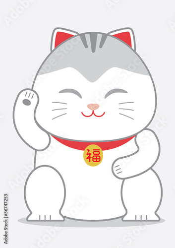 "chinese lucky cat; maneki neko" стоковое изображение и роял.
