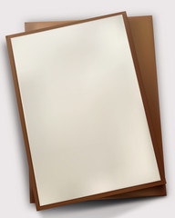 Sheet of paper on board