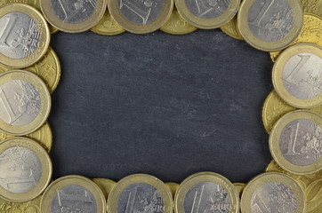 Euro auf Tafel