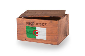 Wooden crate isolated on a white background