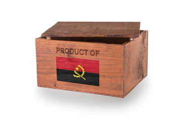 Wooden crate isolated on a white background