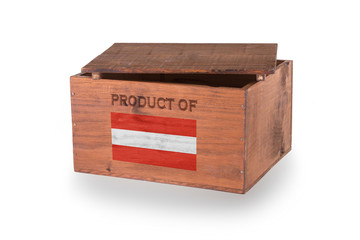 Wooden crate isolated on a white background