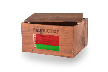 Wooden crate isolated on a white background