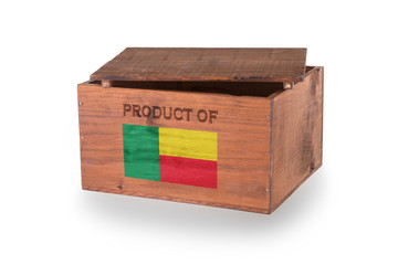 Wooden crate isolated on a white background