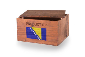 Wooden crate isolated on a white background