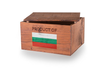 Wooden crate isolated on a white background