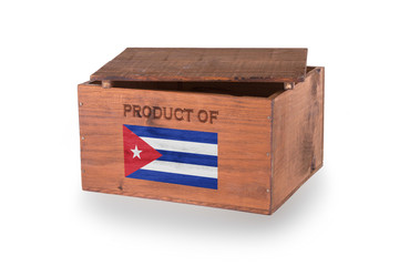 Wooden crate isolated on a white background