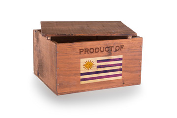 Wooden crate isolated on a white background