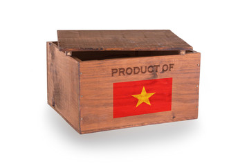 Wooden crate isolated on a white background