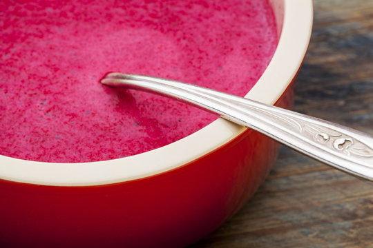 red beet cream soup