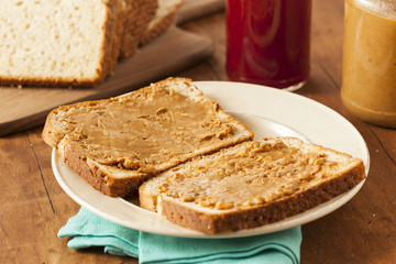 Homemade Chunky Peanut Butter Sandwich
