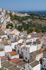 Panoramic view of Pisticci. Basilicata. Italy.