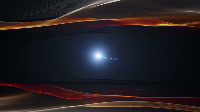 technology wave video animation with lights &ndash; loop HD