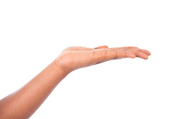 Hand sign isolated on white background