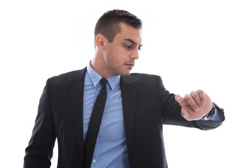 Manager isoliert gestresst unter Zeitdruck oder Termindruck