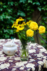 bouquet on the table