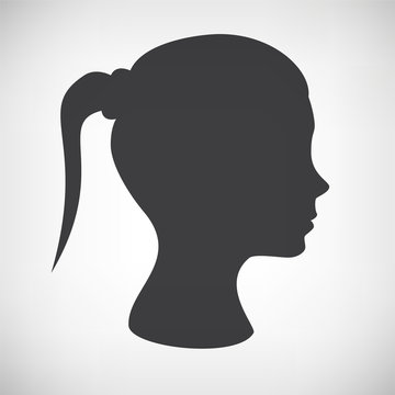 Kopf Frau Seite Silhouette