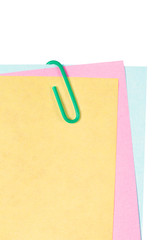 Paper Clip with Colorful Sticky Posts