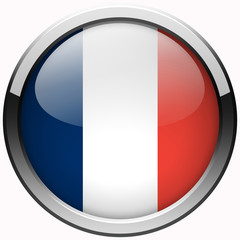 official france flag gel metal button