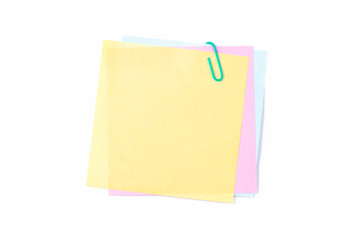 Paper Clip with Colorful Sticky Posts