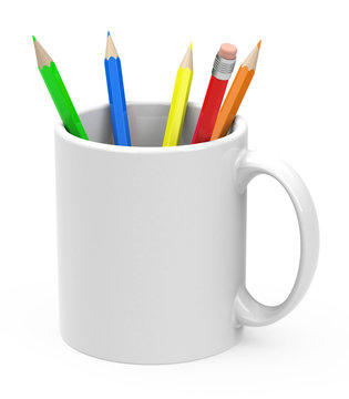 Stifte in der Tasse