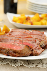 Roast beef con patate