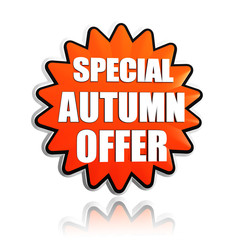 special autumn offer orange star banner