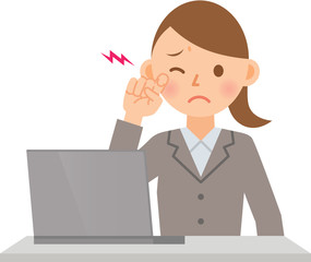 ビジネスウーマン　PC