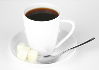 Cup of coffee, isolated on white