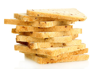 Toast bread, isolated on white