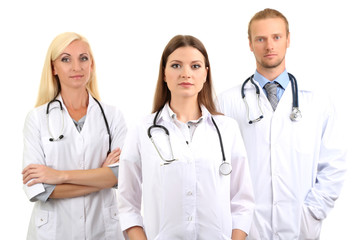 Fototapeta premium Medical workers isolated on white