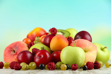 Assortment of juicy fruits,