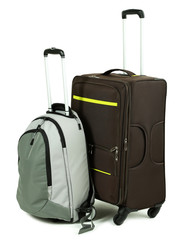 Suitcases isolated on white