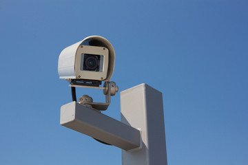 Security Camera Facing Right - obrazy, fototapety, plakaty