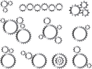 Gear wheels illustration on white background
