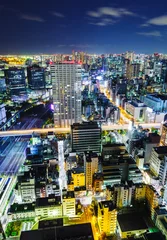 Foto op Plexiglas Urban city in Tokyo at night © leungchopan