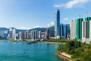 Abwaschbare Fototapete Stadtbild von Hongkong © leungchopan