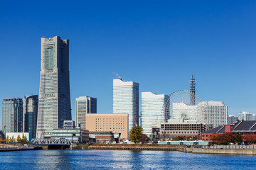 Fototapeta na wymiar Yokohama skyline w Japonii