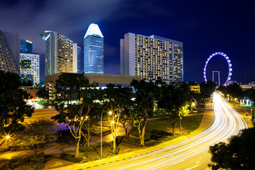 Fototapeta premium Singapore skyline at night